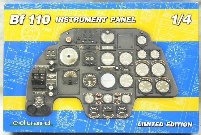 Eduard 1/4 Bf-110 Instrument Panel, 14001 plastic model kit